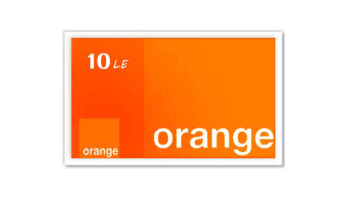 Orange card 10 Pound