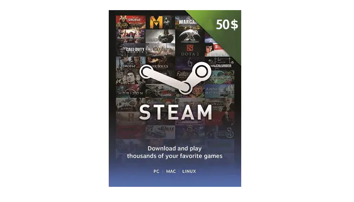 Steam Wallet Card - 50 USD