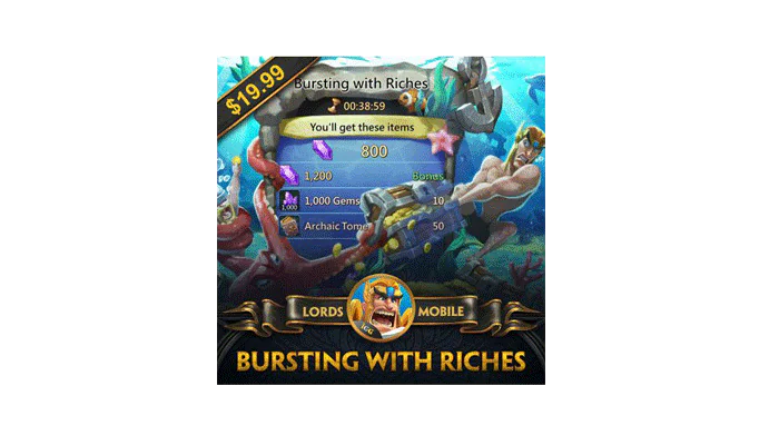 Buy Lords Mobile Card (Bursting with Riches) Cheap, Fast, Safe & Secured | EasyPayForNet