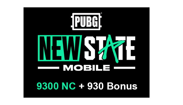 Buy PUBG New State Card 9300 NC + 930 Bonus with Mobile Wallet | EasyPayForNet